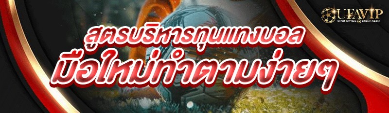 สูตรบริหารทุนแทงบอล มือใหม่ทำตามง่ายๆ