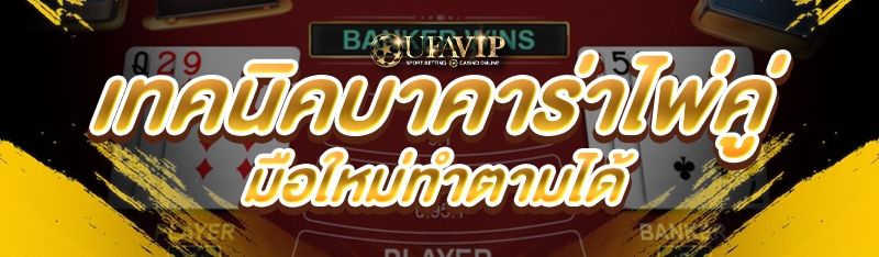 เทคนิคบาคาร่าไพ่คู่ มือใหม่ทำต